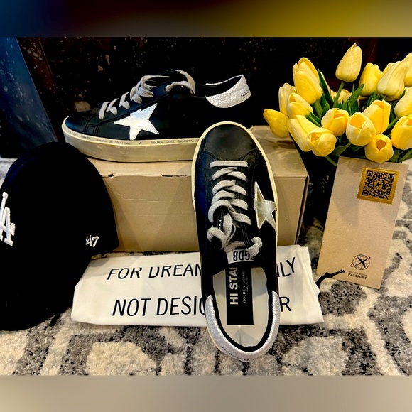 Golden Goose Hi Star platform low-top sneaker.  Size 37 - Picture 1 of 9